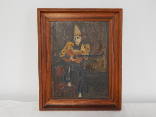 Ancien tableau huile sur - huile,