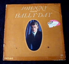 POCHETTE CARTON SANS DISQUE 33T JOHNNY CHANTE HALLYDAY AVEC DEDICACE OLYMPIA