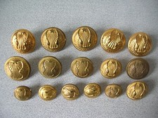 Lot de 16 anciens boutons militaires français uniforme soldat veste capote n°1