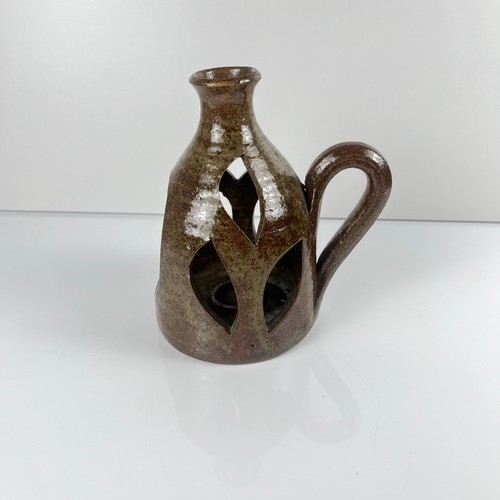 Lanterne grès marron vintage - marron,