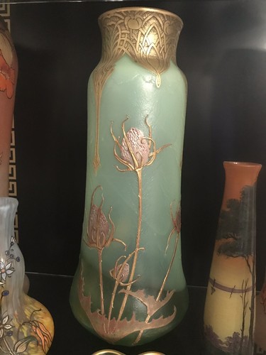 Vase verre émaillé