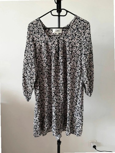 Robe fluide fleurie noir - robe,
