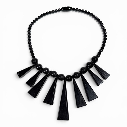 Collier style bakélite noire - bakÉlite,
