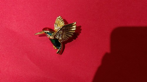 Vintage signed humming - humming, bird