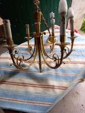 Lucien GAU - Lustre en bronze 6 branches. - Louis XVI.