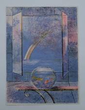 Pierre GARCIA FONS : Composition à la fenêtre - Lithographie originale signée