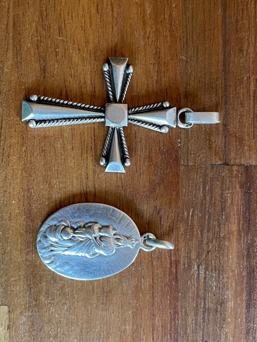 Croix pendentif argent - pendentif, +