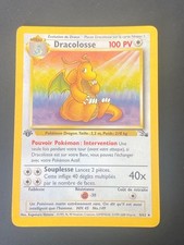 CARTE POKEMON DRACOLOSSE 4/62 EDITION 1 FR HOLO SWIRL WIZARDS FOSSILE - TBE