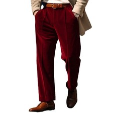Hommes Velours Pantalon Jambe
