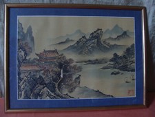 Tableau chinois lithographie