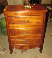 CHEVET A TIROIRS ANCIEN BOIS MASSIF MERISIER