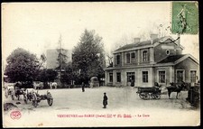 cpa 10 vendeuvre-sur-Barse . La Gare ( Aube )  1917