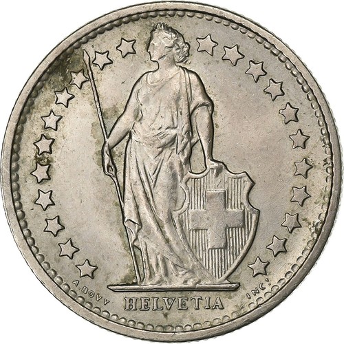Suisse franc 1968 bern - suisse,, 1/2