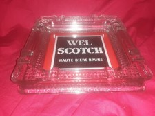 Ancien Cendrier publicitaire en verre WEL SCOTCH Bière brune    705/ 3 bis