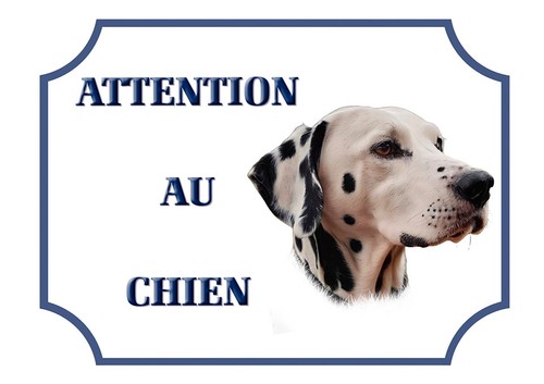 Plaque alu 15x20cm attention - plaque, "attention