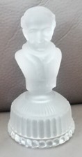 Ancienne Figurine statuette Buste en Verre Pressé Moulé Dépoli pape Léon XIII