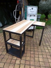 Bureau industriel mètal et frêne fabrication sur mesure