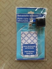  Card ID Holder with Retractable Badge Reel w Carabiner & Belt Clip - Vert/Hori