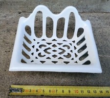 D2- porte savon en fonte émaillée blanc VINTAGE