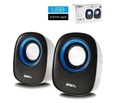 Enceintes Noirs pour PC Avec Câble USB + Jack 2.0 Bon Son Qualité