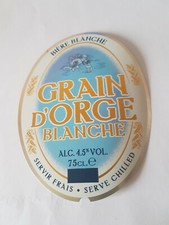 Etiquette bière GRAIN D'ORGE N°2