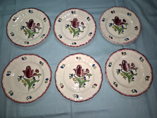 ASSIETTES A DESSERT ( TARTES ) GIEN - MODÈLE LORRAINE - LOT DE 6 - DIAMÈTRE 16,5