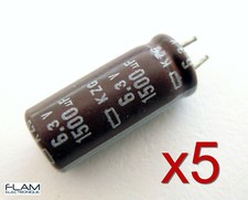 5x Condensateur 6.3V 1500uF KZG radial électrolytique Aluminium Capacitor 19x8mm