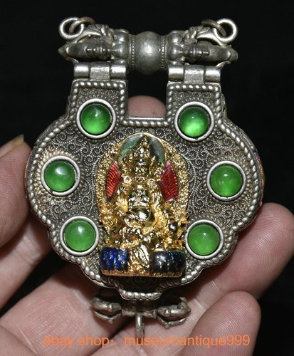 Old chinese silver inlay - silver,