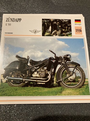 Carte fiche moto collection - moto,