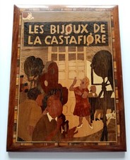  MARQUETERIE  EN BOIS TINTIN LES BIJOUX DE LA CASTAFIORE   Objet Rare collector 