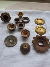 lot de 12 pièces divers accessoires pour lustre bougeoir bobèche bronze 