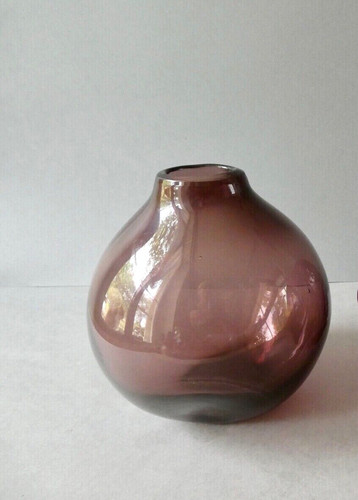 Vase verre couleur - verre, prune