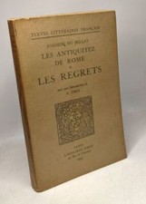 Les antiquitez de Rome et les regrets | Du Bellay Joachim | Bon état