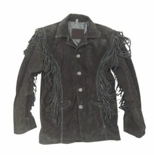 Manteau noir franges - noir,