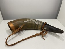 Décoration murale collector corne à boire 21 cm - motif Suisse saxonne - exce...