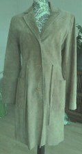  Veste  3/4 Manteau Daim  ESPRIT Femme Beige  T 38 40 Comme neuf