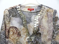 Tunique DERHY, beige imprimé