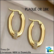 PLAQUÉ OR 18K Boucles