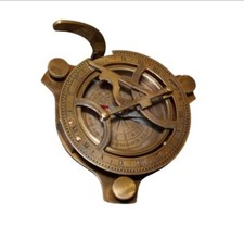 Rare boussole nautique à cadran solaire en bronze antique - de haute qualité  