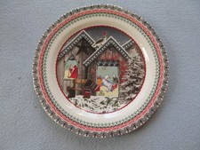 Assiette en faïence de GIEN décor Joyeuses Fêtes de  NOEL  2018  diamètre 22 cm