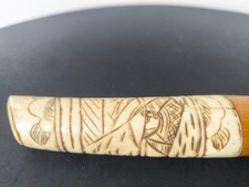 Manche d'ombrelle en os