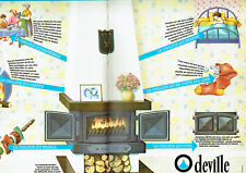 Publicité Advertising 097  1982  cheminée Deville (2p)   fonte & acier