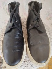 YVES SAINT LAURENT Boots Lacets Cuir Noir T 43 Bon État 