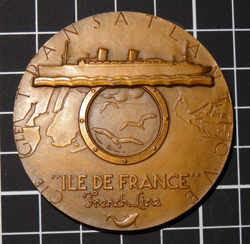 Medaille bronze paquebot ile - medaille,