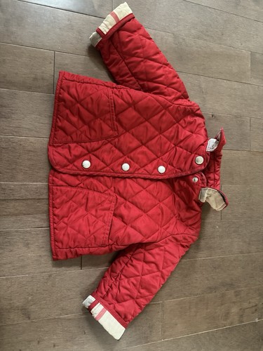 Girls red quilted burberry - girls,