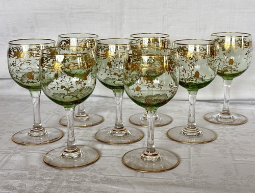 Verres pied cristal de - a,