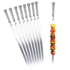 ZMC Kebab Brochettes Acier 55cm – 2cm Large de Barbecue Viande Inoxydable