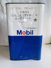 Bidon Huile 20 L Marquage Militaire Ancien Marque Mobil 40 Cm X24x24