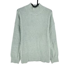 Mango Mng Femme Vert Haut Pull Col Pull Taille M