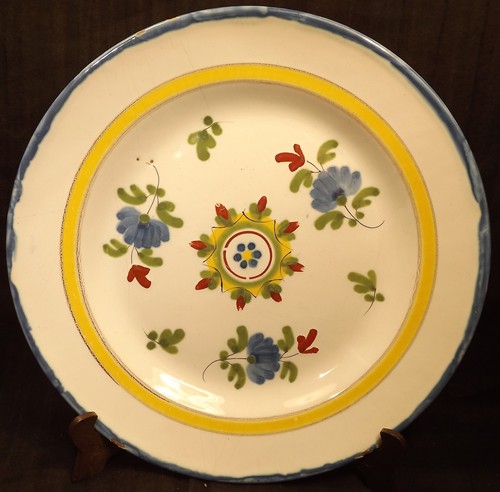 Ancienne assiette florale - ancienne,